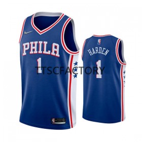 Camiseta Hombre Philadelphia 76ers James Harden 1 Nike 2022 Icon Edition Azul Swingman